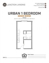 1 Bed 1 Bath A Landing 210L floor plan